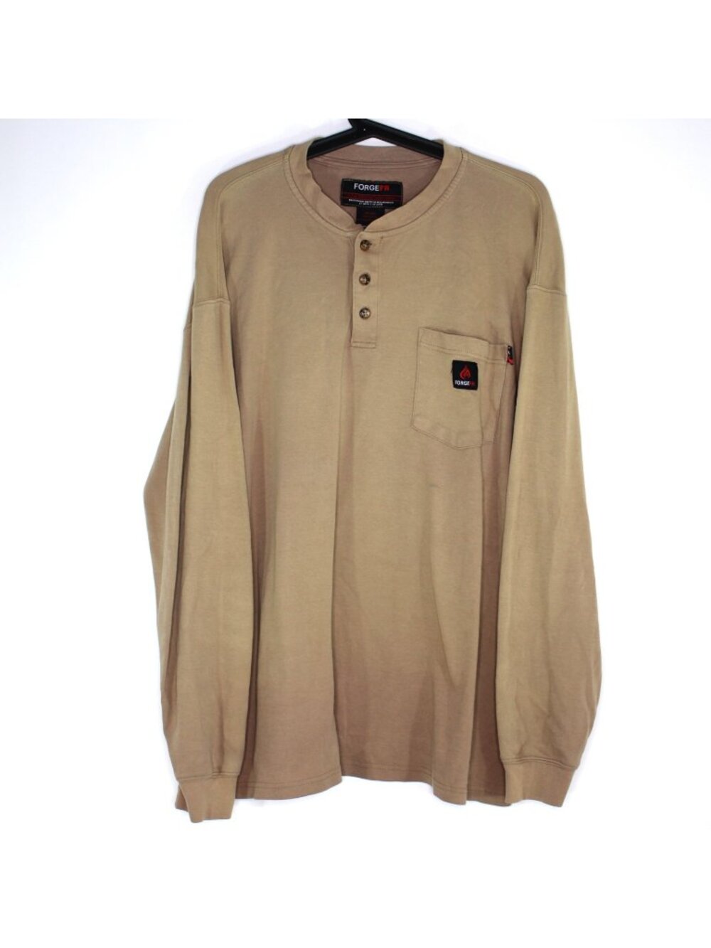 Forge FR Mens XL Fire Flame Resistant Workwear Work Henley Shirt C1355